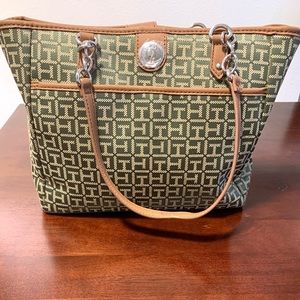 Tommy Hilfiger Jacquard “Shopper” Satchel Handbag